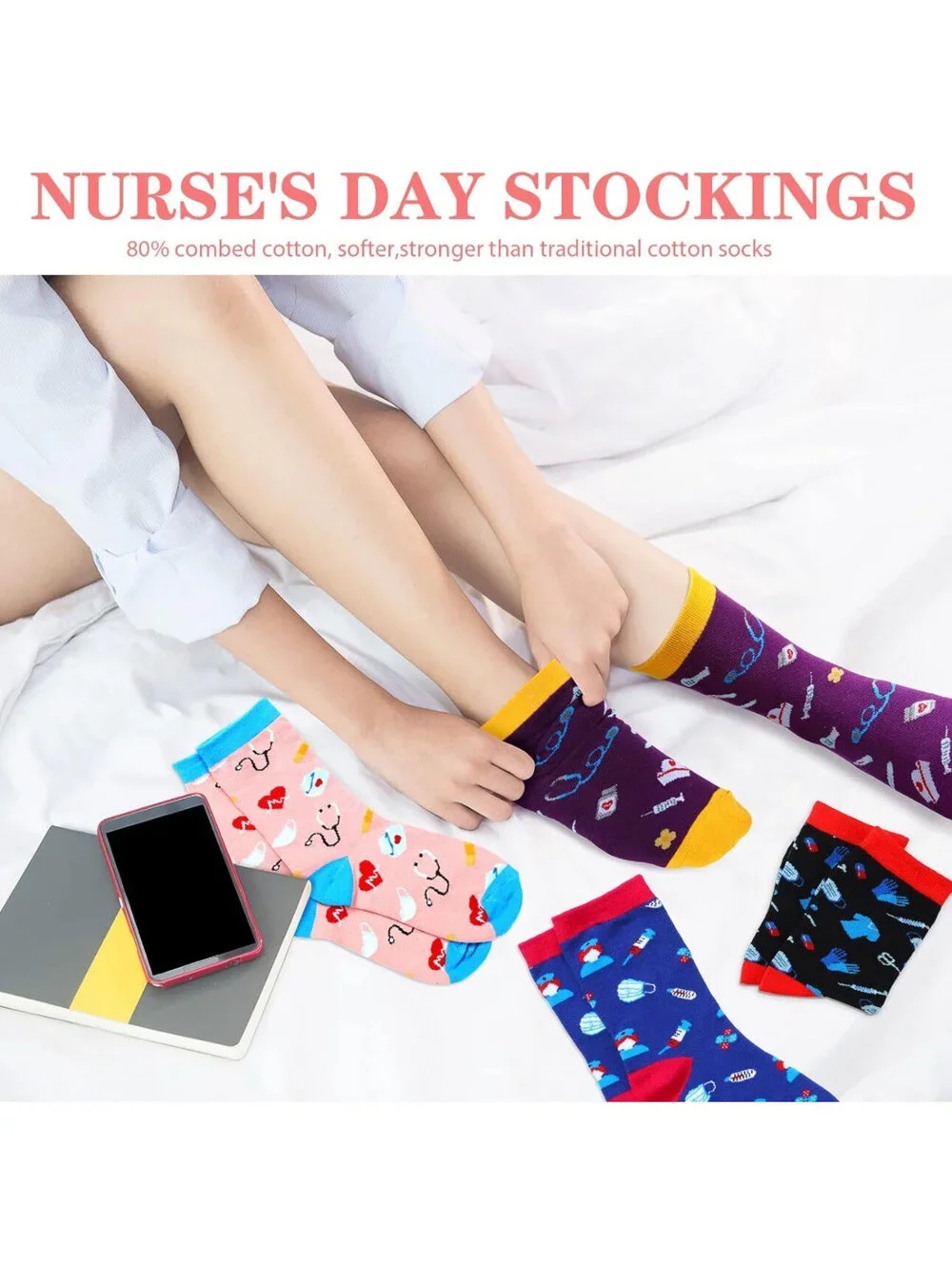 Luxury Nurse Gift Set Box with Tote Bag, Silicone Wrist
